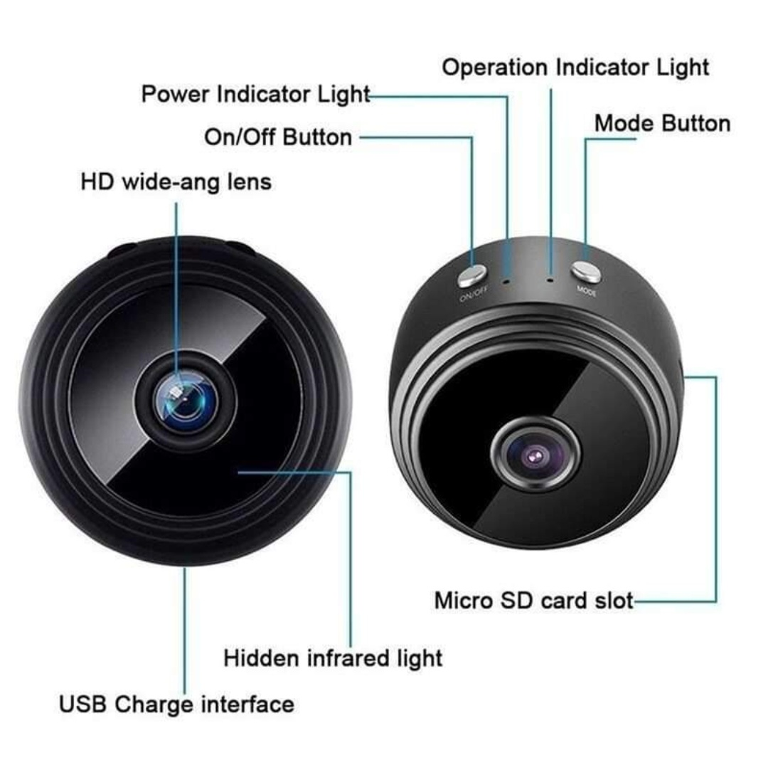 Rechargable Mini Home Security HD Camera image indicator(2)
