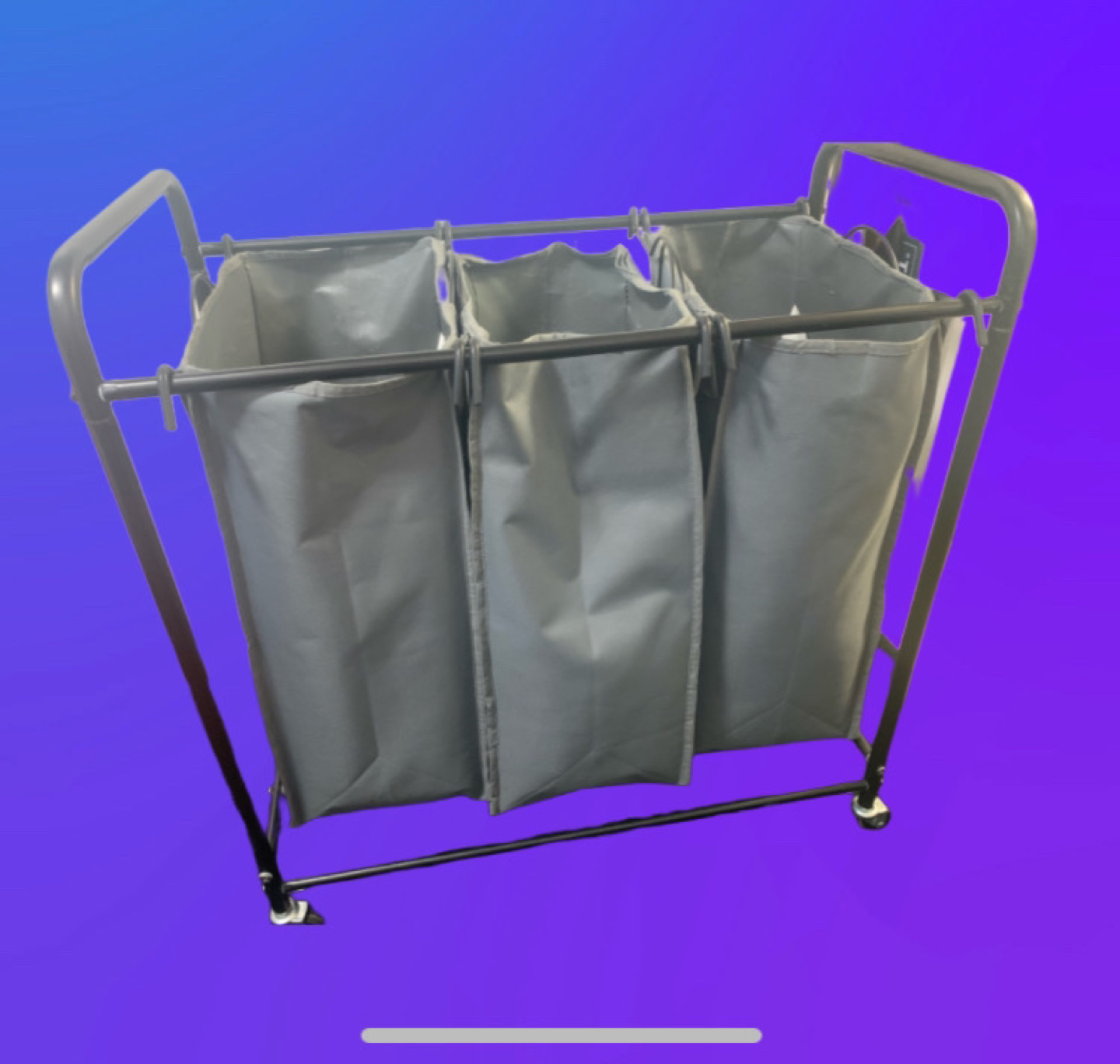 3-Bag Laundry Hamper with wheels thumbnail