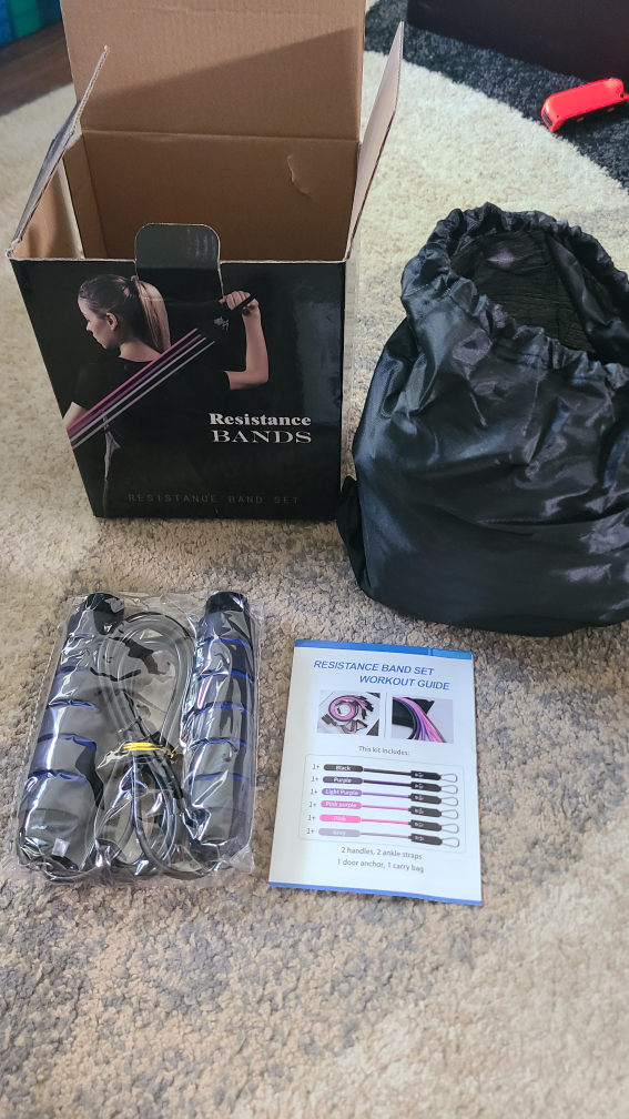 brand new resistance band set for working out thumbnail