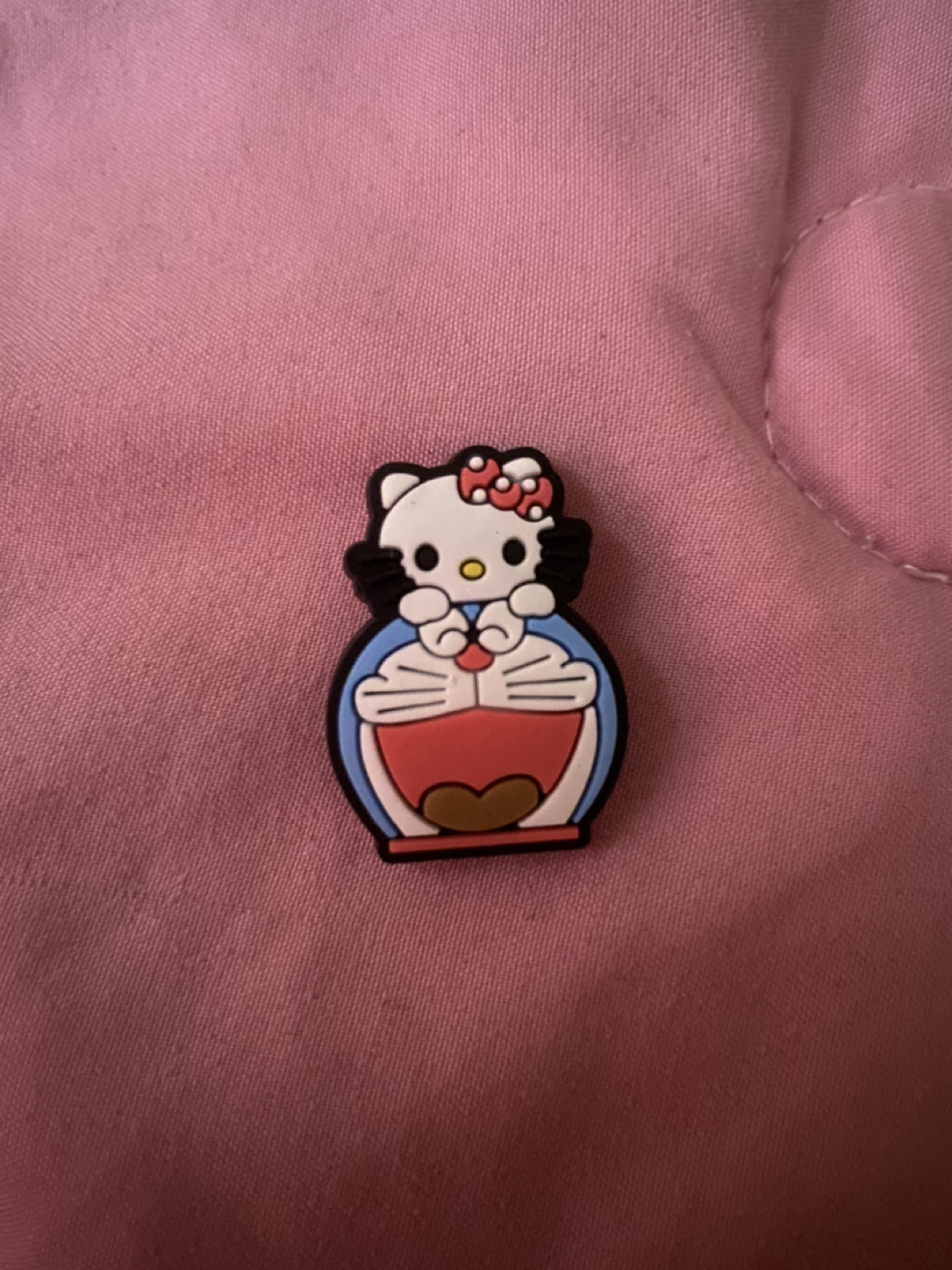hello kitty croc charm blue cat thumbnail