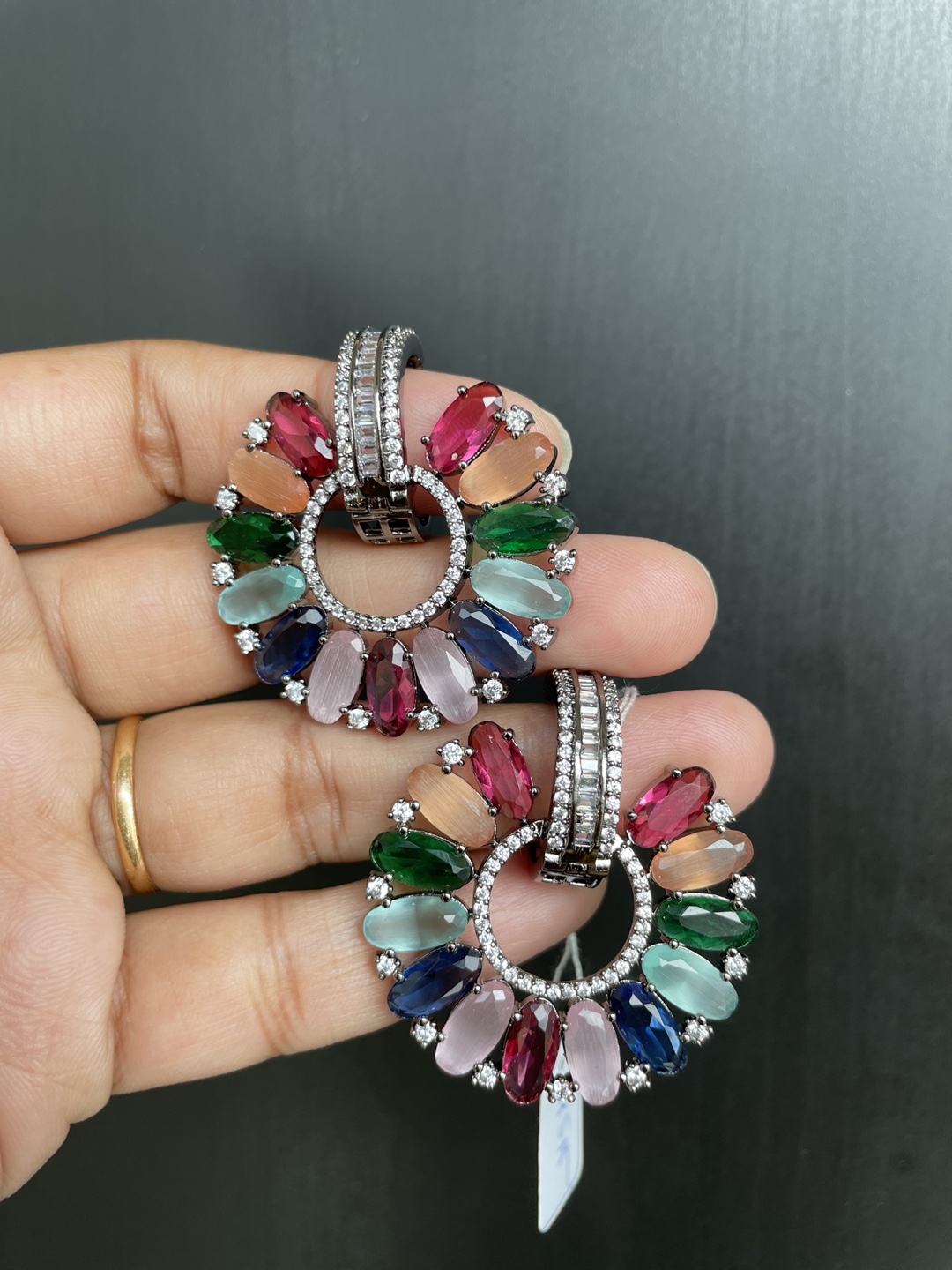 Multicolour AD Earrings - photo 3