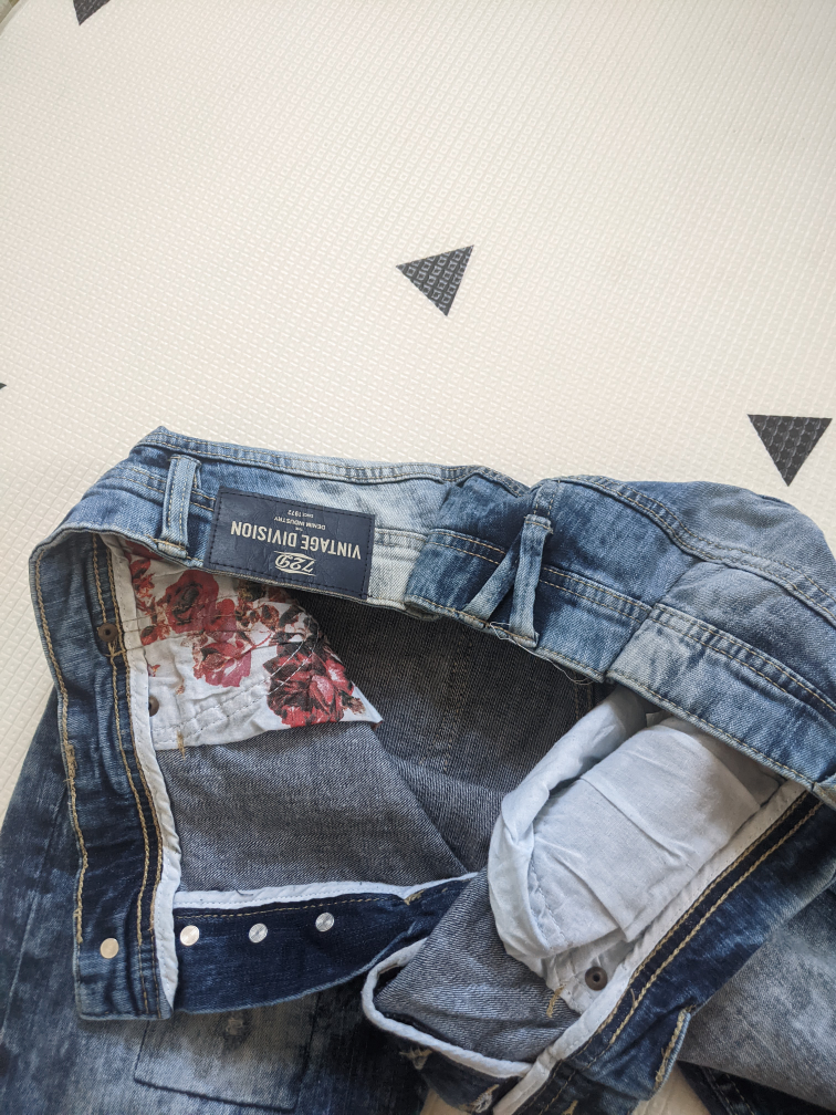 Vintage Denim Jeans W. Front Slits (Never worn) image indicator(5)