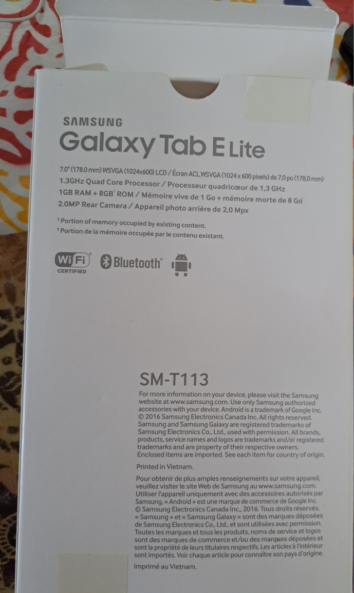 Samsung tab E lite for sale - photo 2