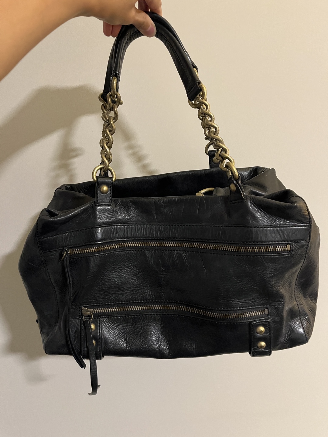 Club monaco women purse leather black
