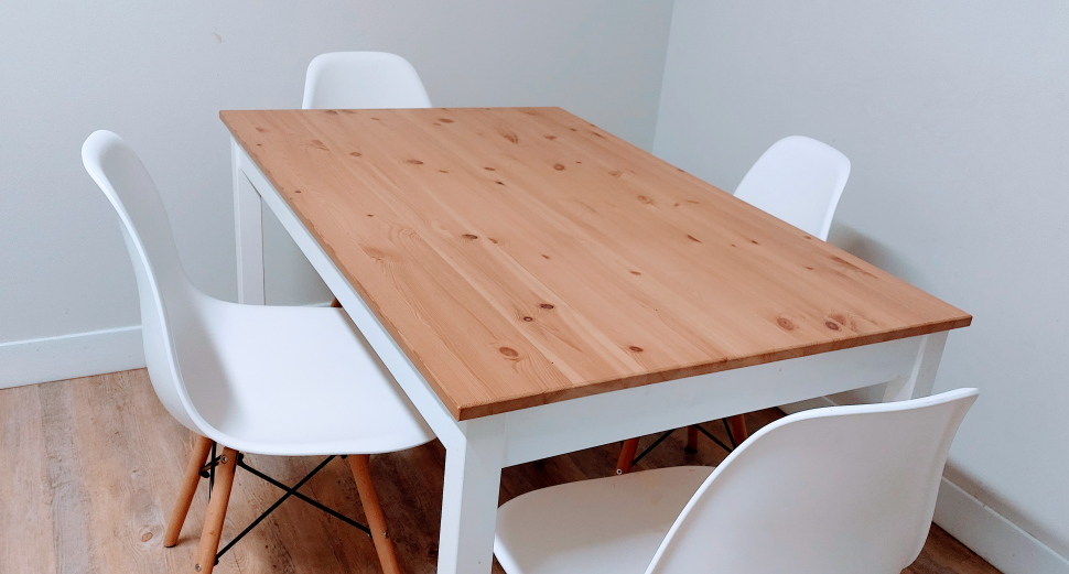 Dining table with four chairs