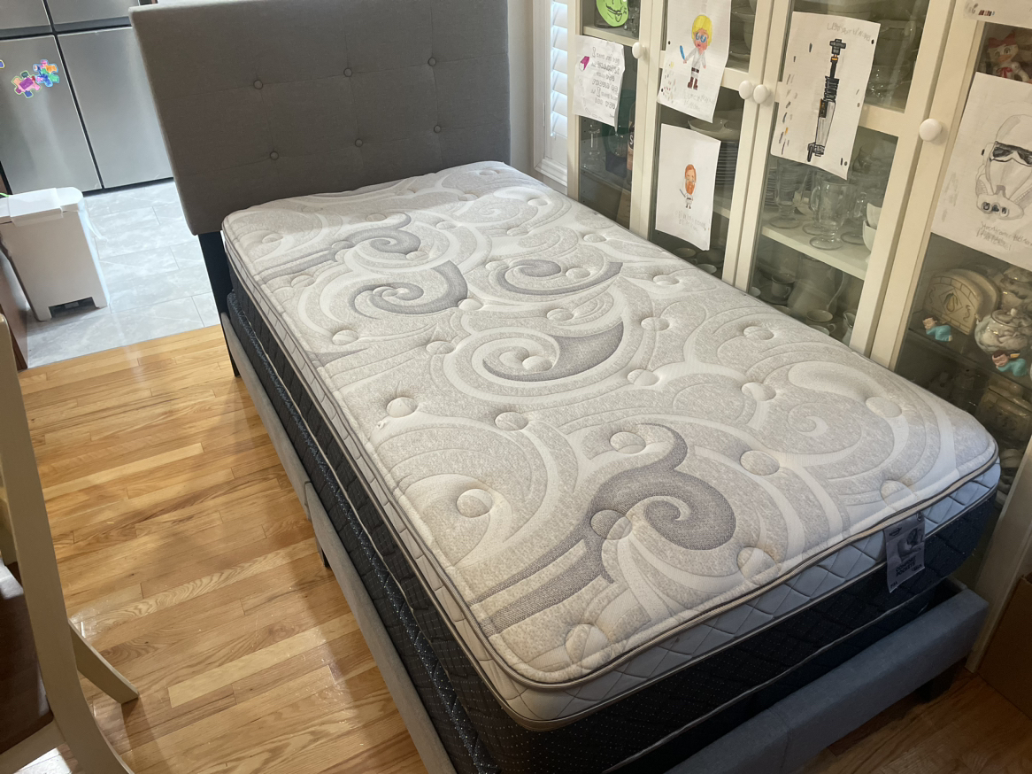 Twin bed, w/box spring and mattress