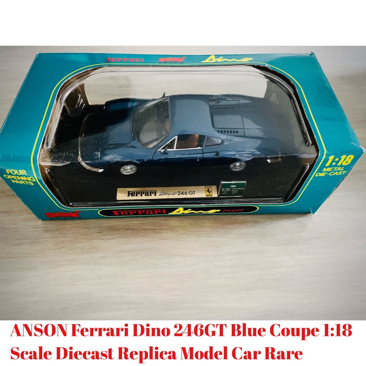 ANSON Ferrari Dino 246GT Blue Coupe 1:18