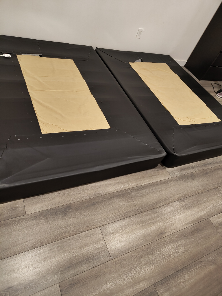 Full size bed spring box wrapped 6 inch height thumbnail
