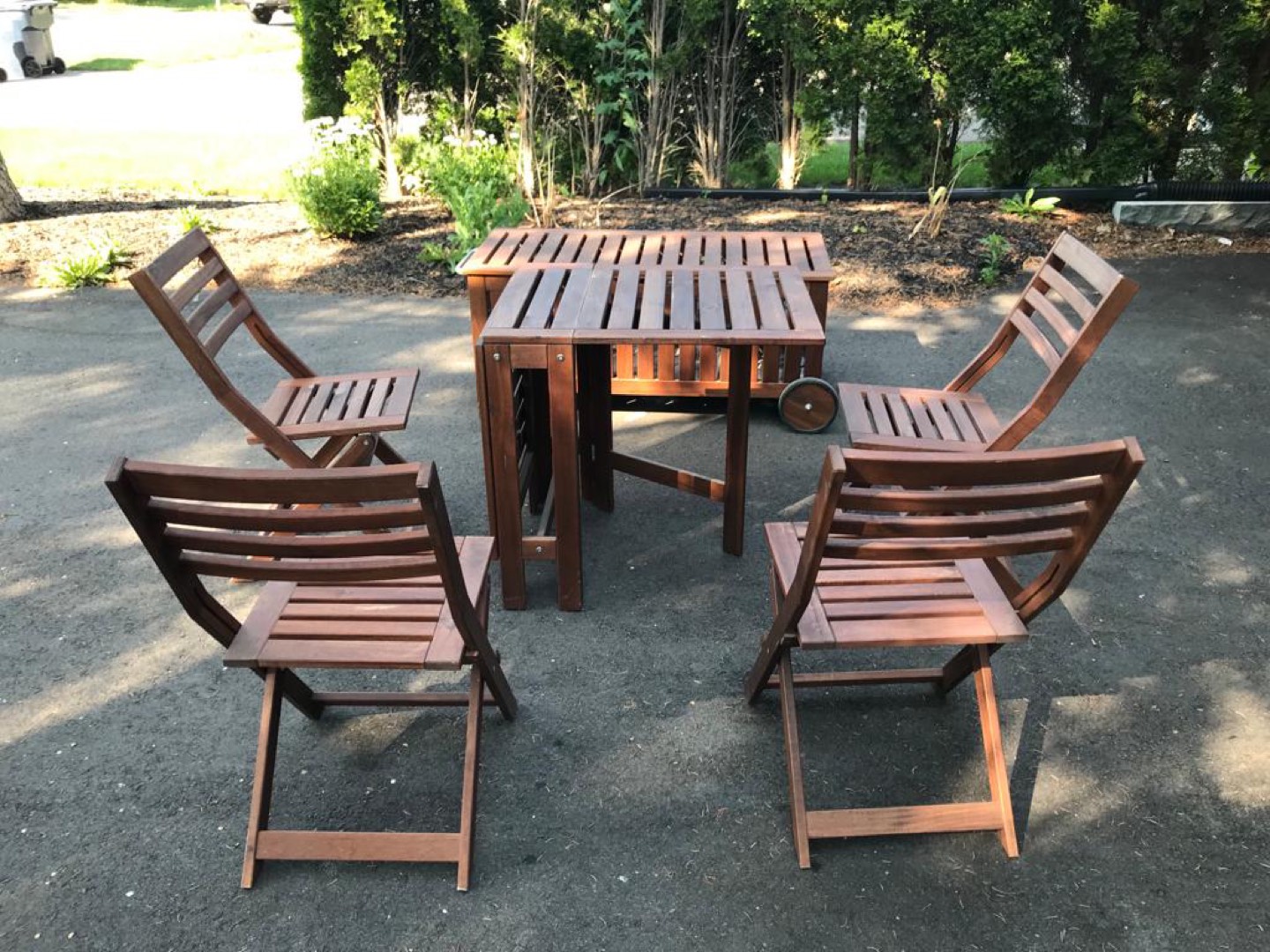 Ikea “Nammaro”table, chairs and storage bench