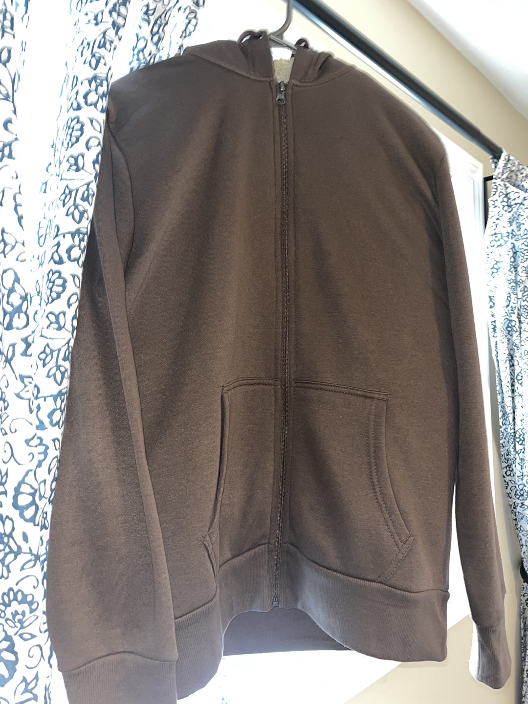 Brown Oversized Zip-Up Sweater thumbnail