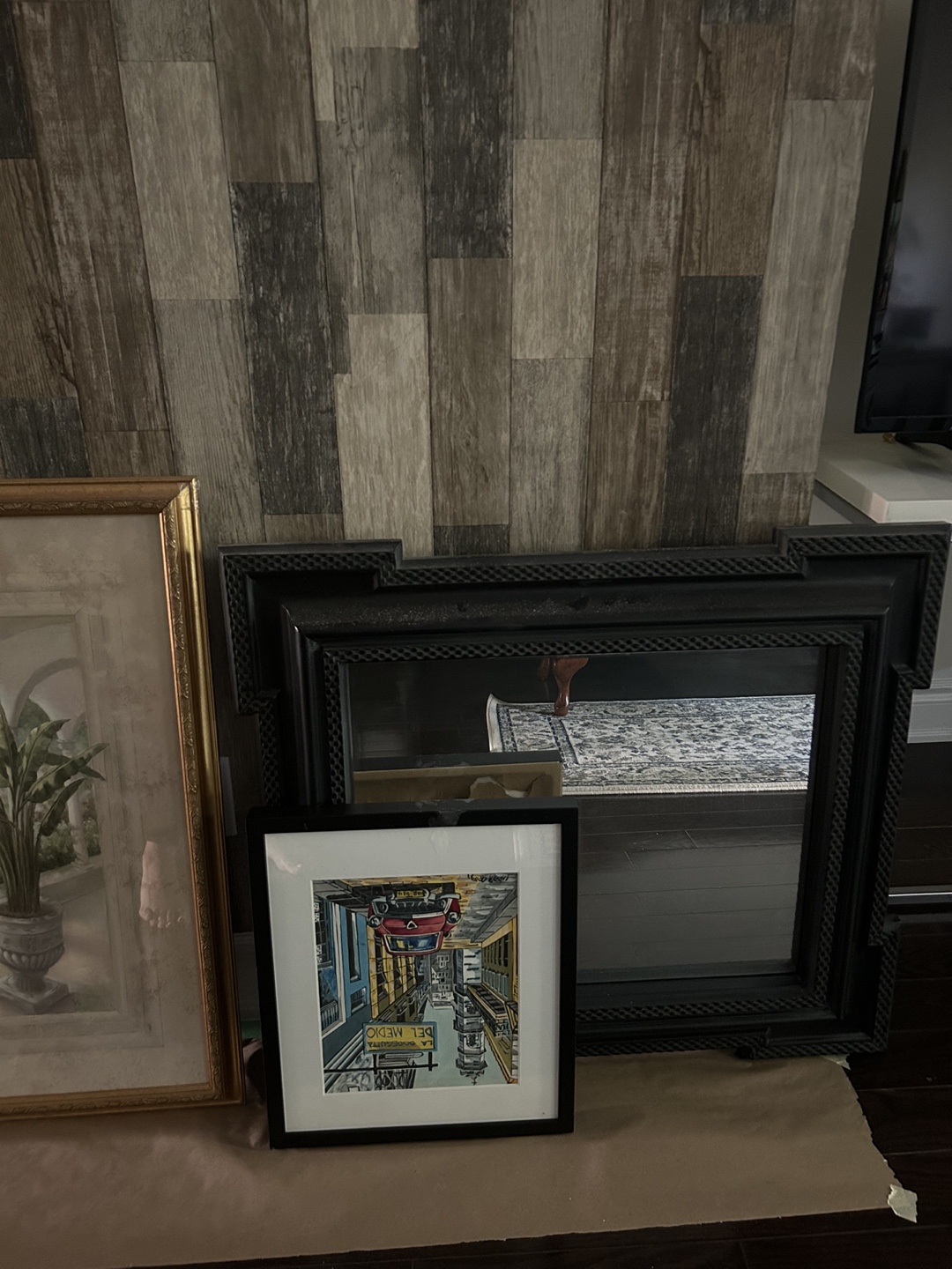 Mirror with black frame - photo 4