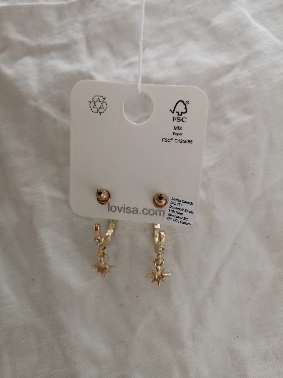 Lovisa Gold Diamante Huggie Hoop Earrings | BRAND NEW w/ Tag image indicator(2)
