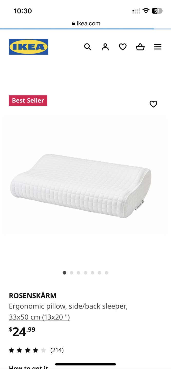 Ikea Ergonomic pillow thumbnail