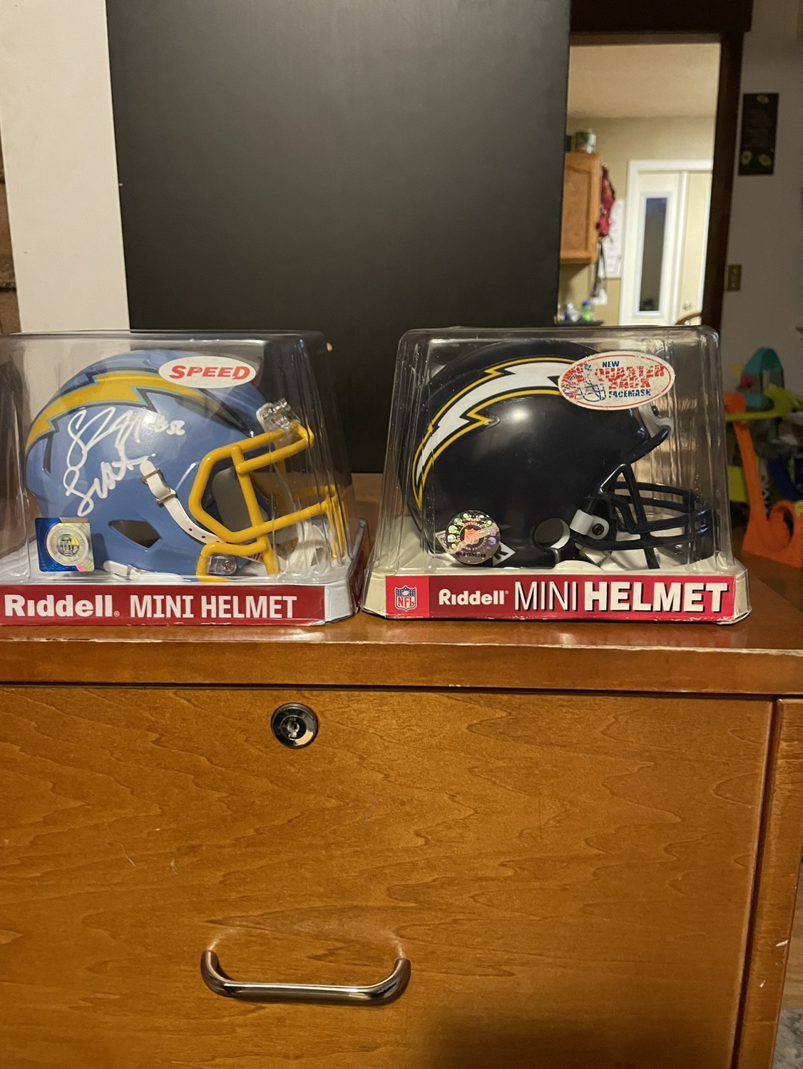 San Diego chargers mini helmets