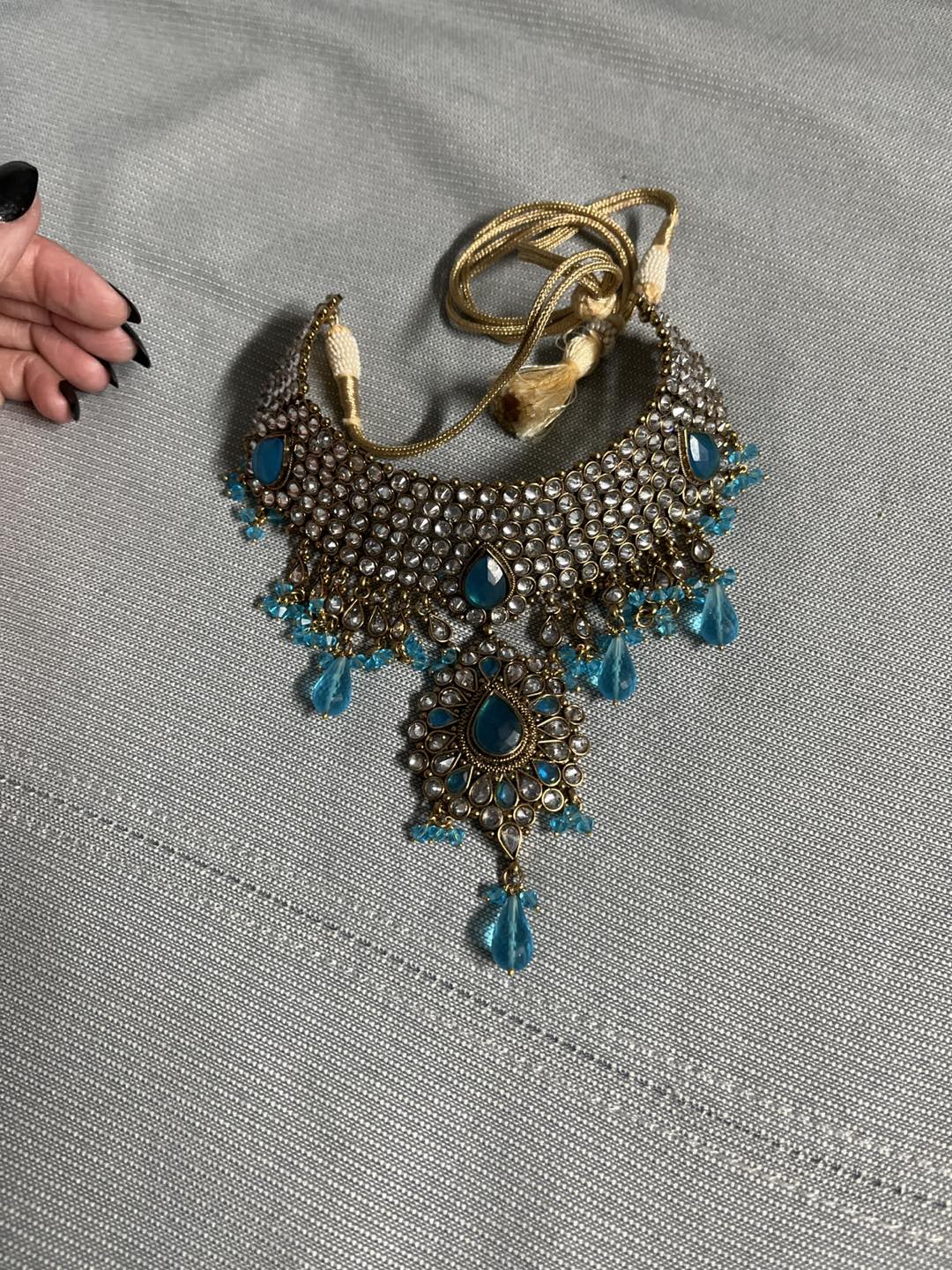 Blue Indian jewelry set thumbnail