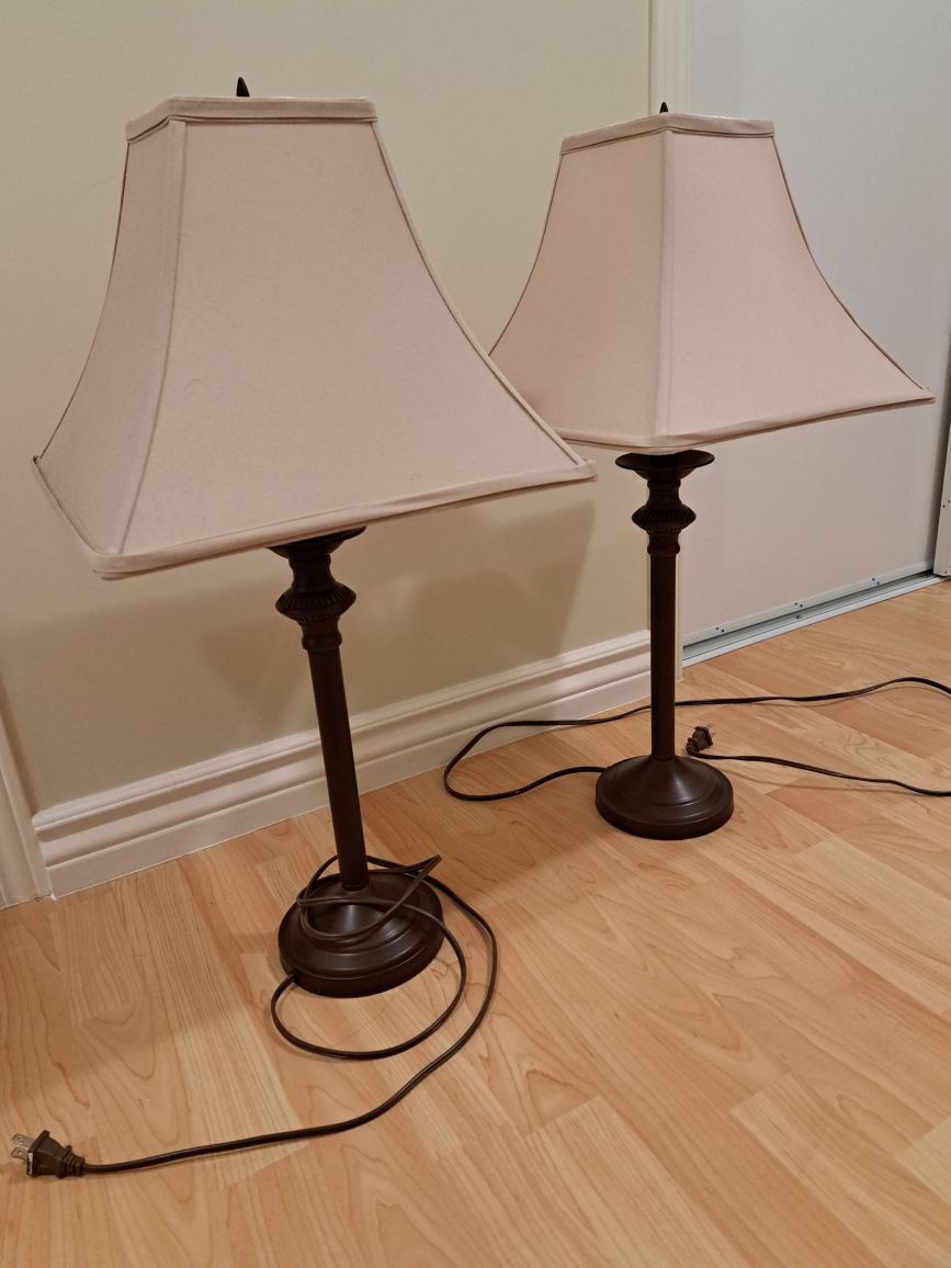 Table lamp sets 28"H