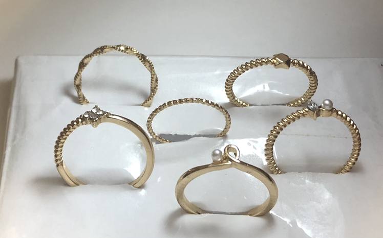 Cute Zircon Rings - $2.00/one or $10.00/all 6