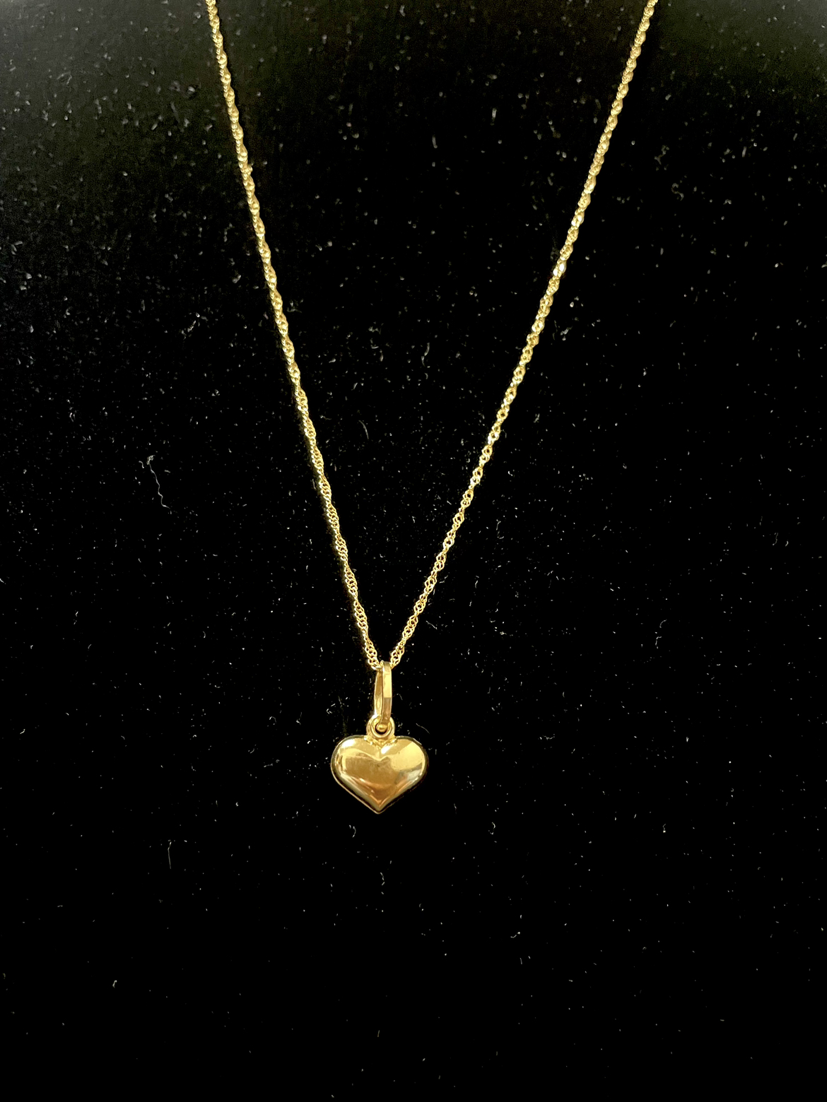18k Solid Gold Necklace with Heart ❤️ pendant thumbnail