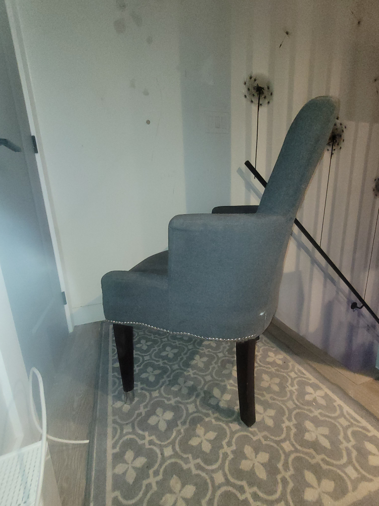 Grey High back Metal Studded Chairs - photo 2