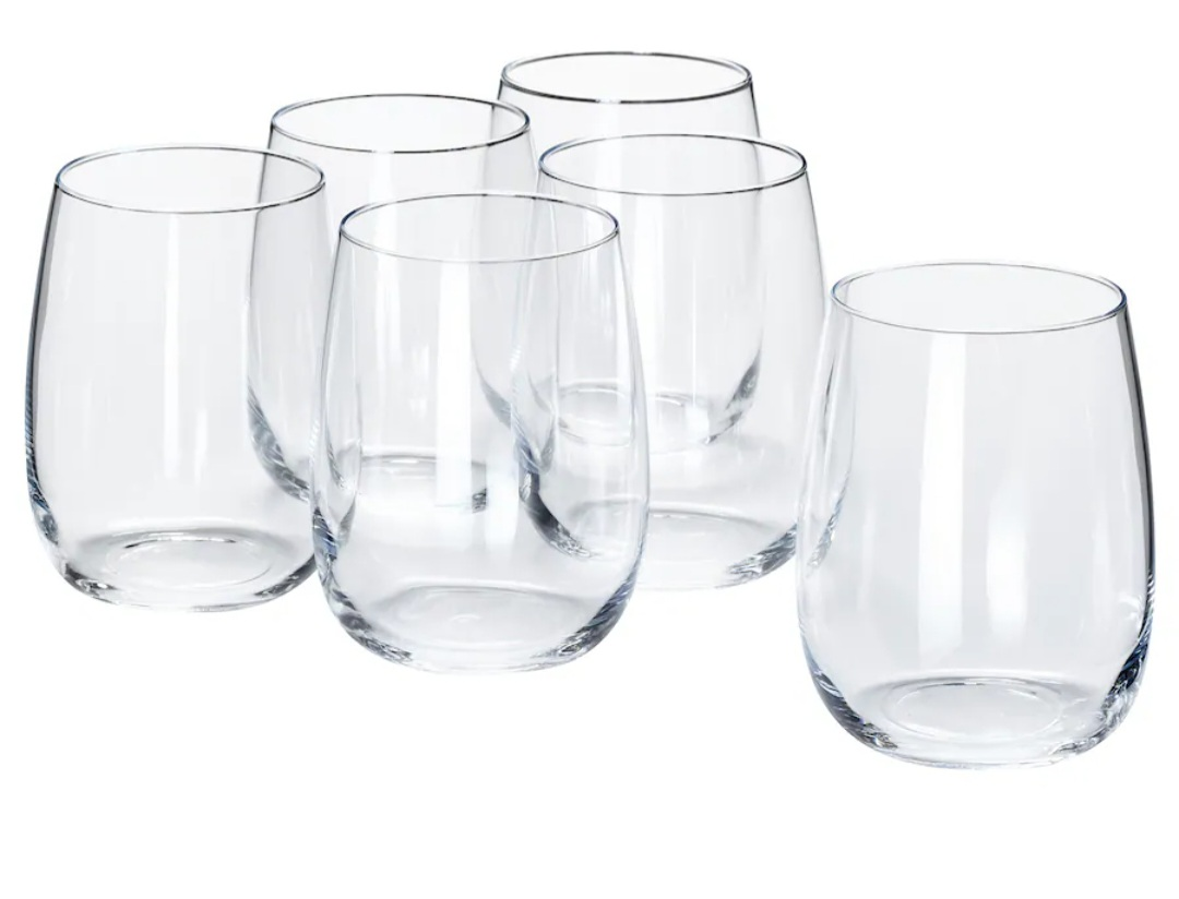 Cups, glass, 6