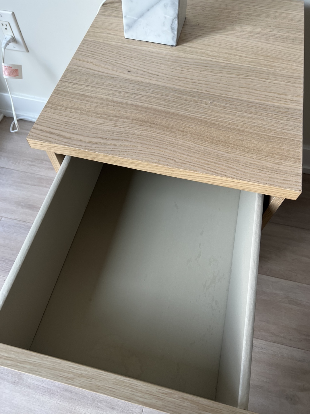 MOVING SALE! IKEA nightstand & table lamp. - photo 3