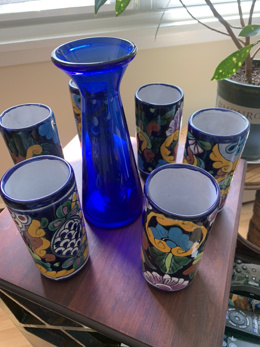 Hand-blown Cobalt Blue Carafe - photo 3