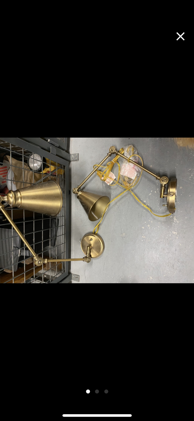 Vintage brass lamps (pair) thumbnail