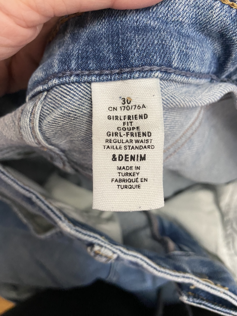 Distressed mid rise blue denim - Size 30 image indicator(5)