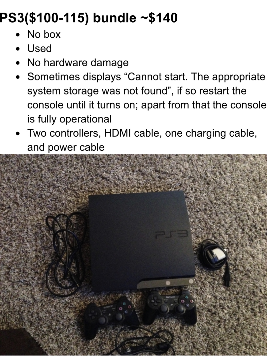 PS 3- No Box + Disc Games