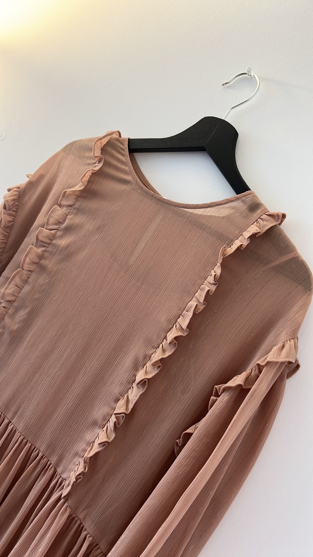 ZARA Chiffon Ruffle Mini Dress - Small image indicator(3)