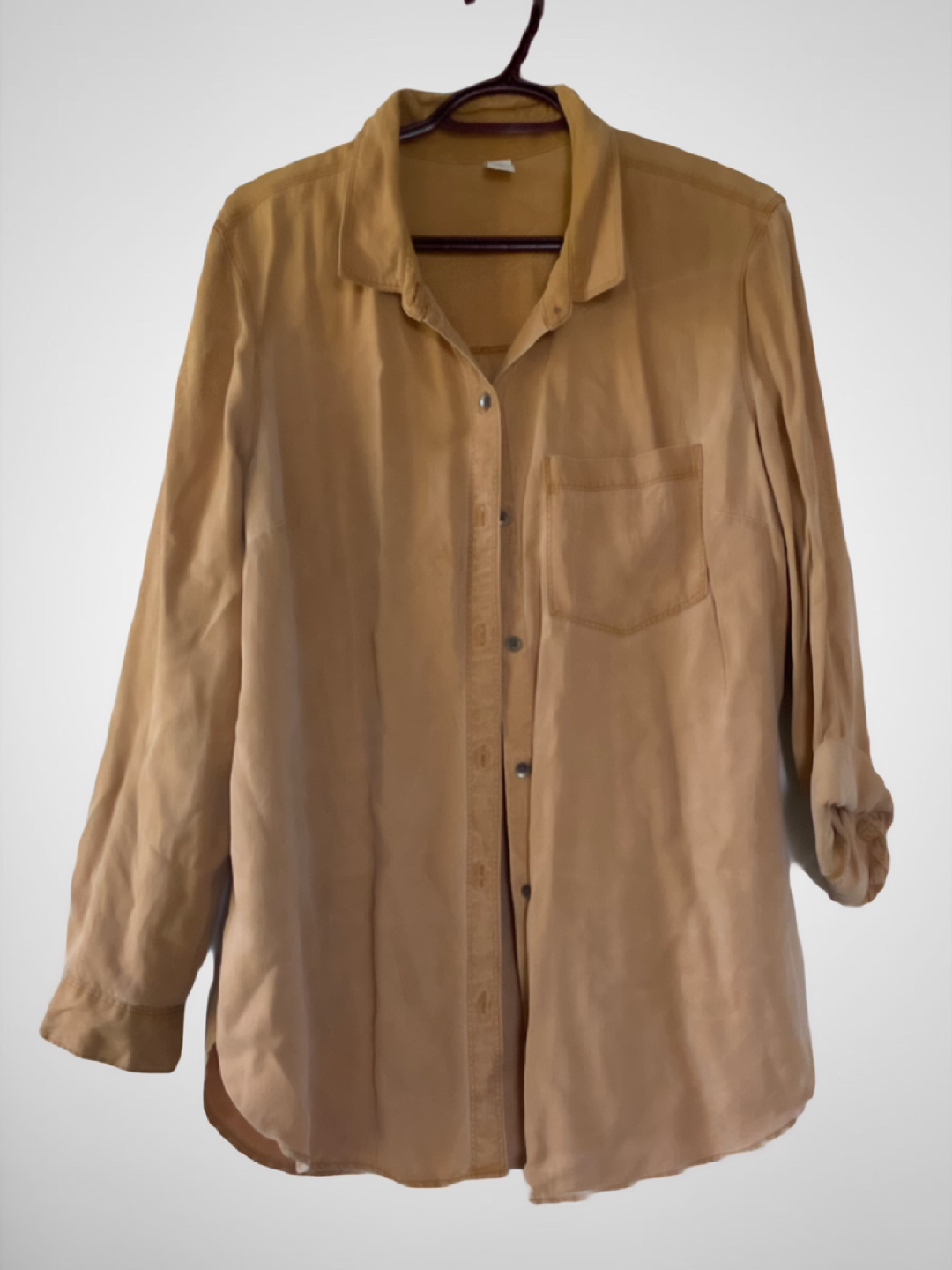 Cotton Tunic Button Down- Mustard thumbnail