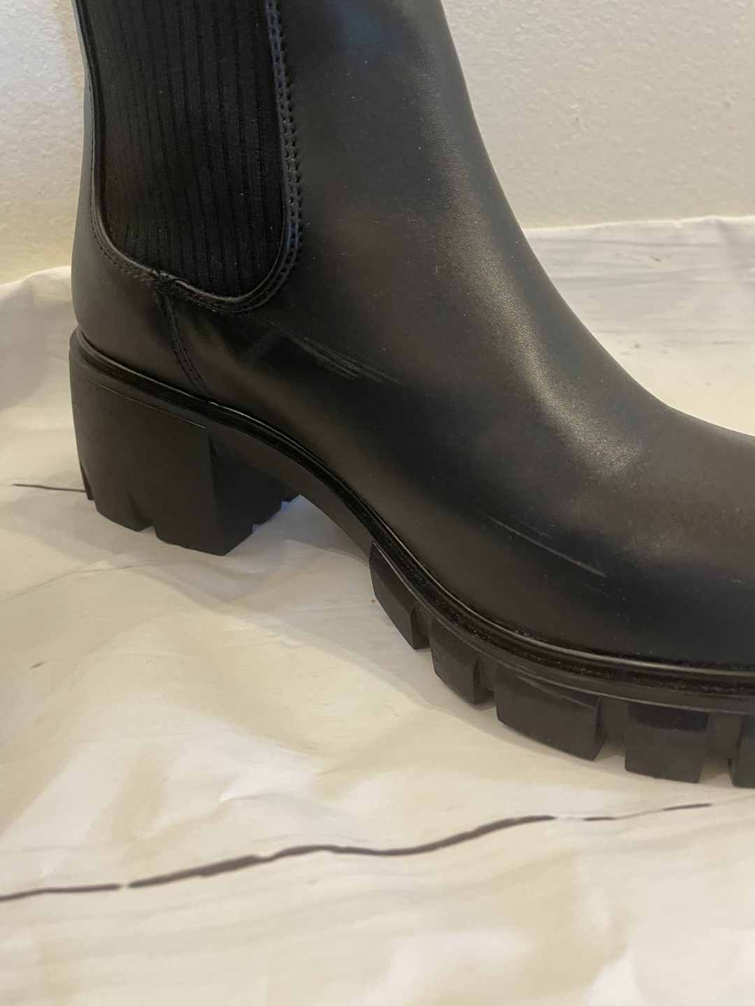 Steve Madden Black Platform Boots 7.5 - photo 2