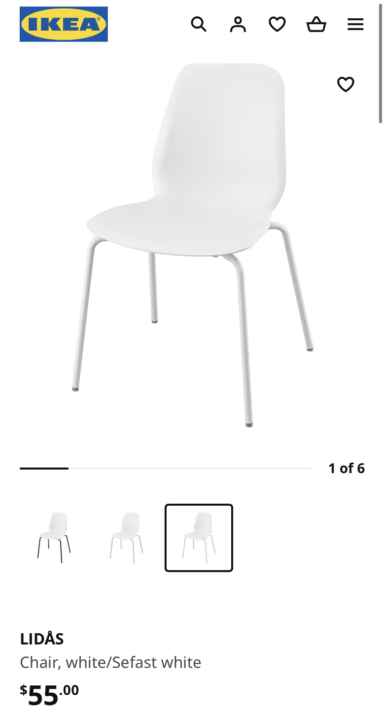 Wayfair Dining Table, IKEA Chairs - photo 3