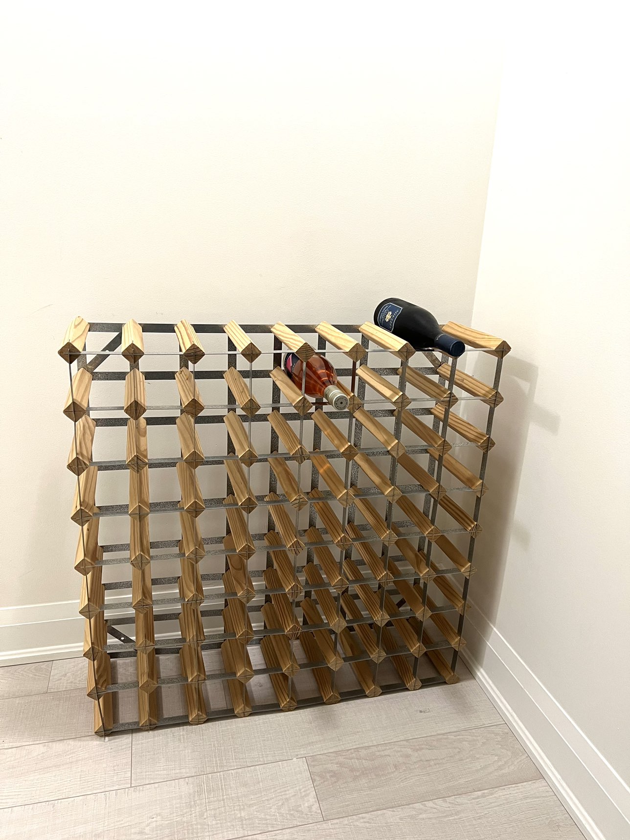 Metal and wood wine rack - photo 3