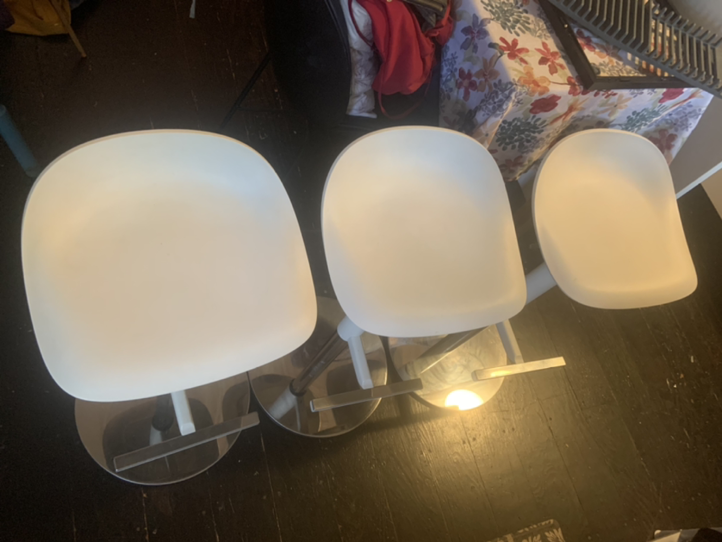 IKEA JANINGE White Bar Stools (3 available) image indicator(5)