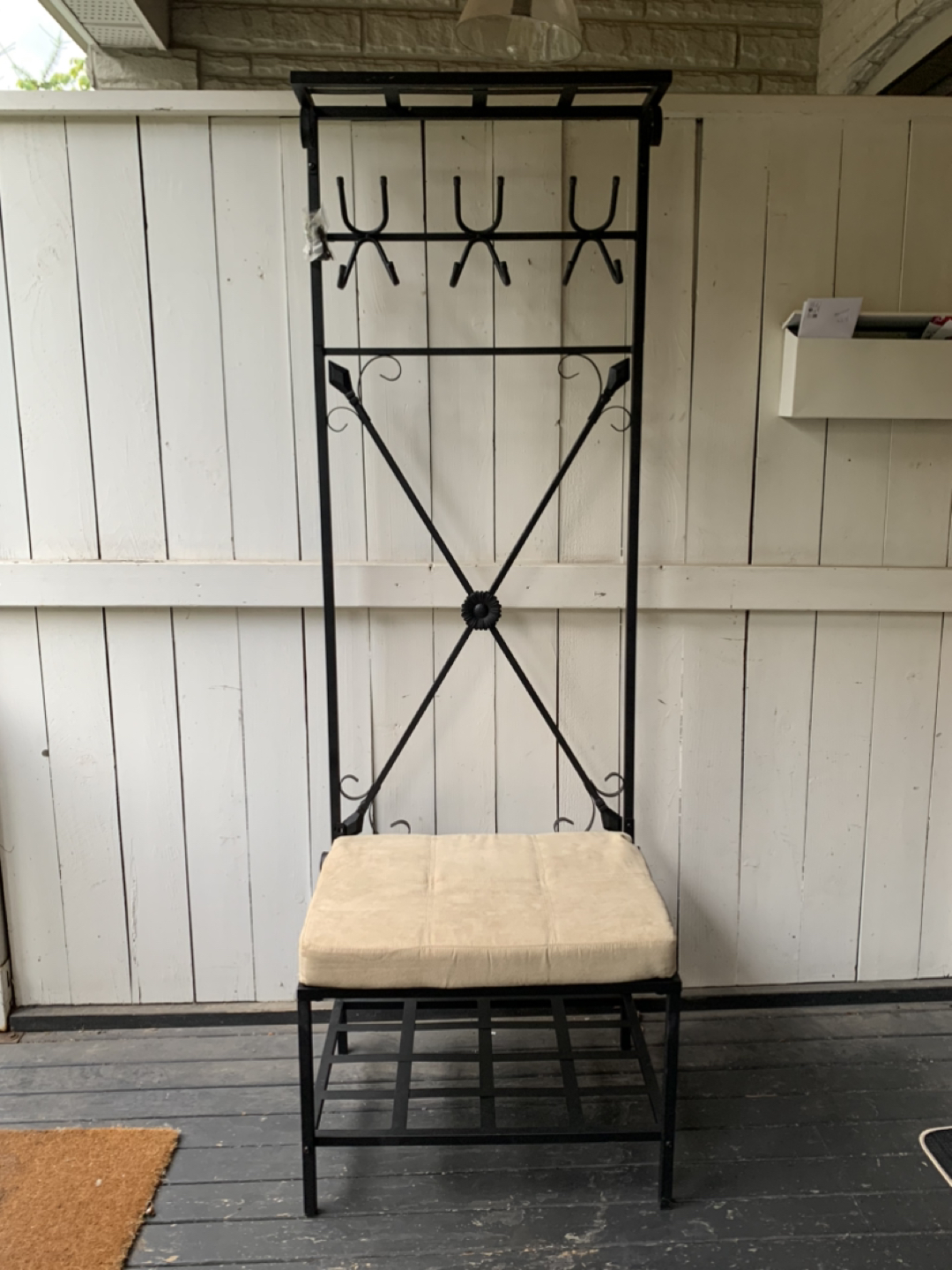 Coat/shoe rack bench image indicator(2)