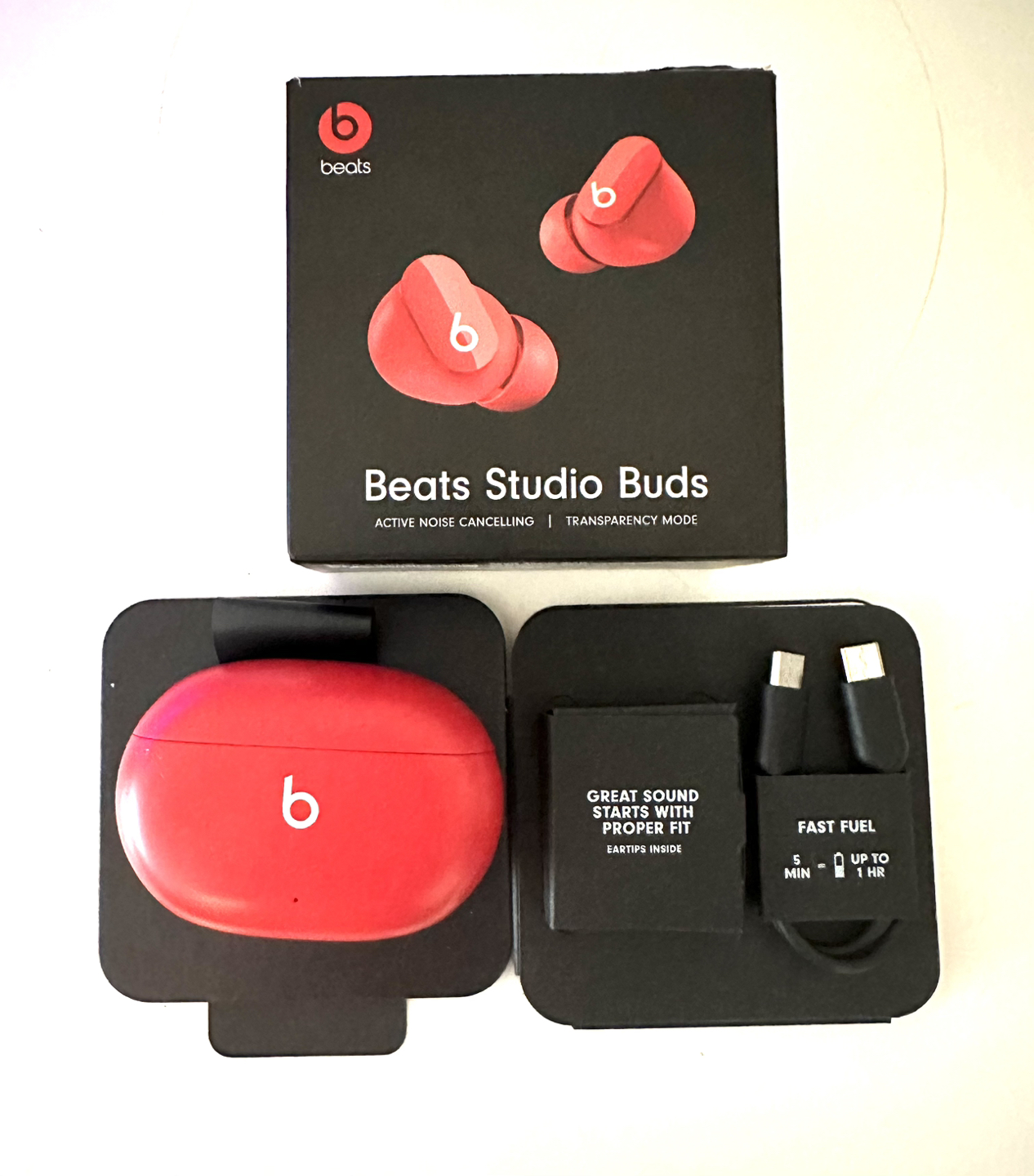 LNIB:  Red Beats Studio Buds - photo 2