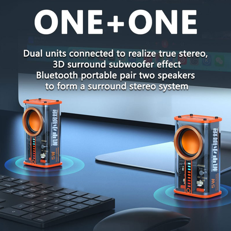 PHONE / PC - 2 Bluetooth Speaker Bass Music Subwoofer