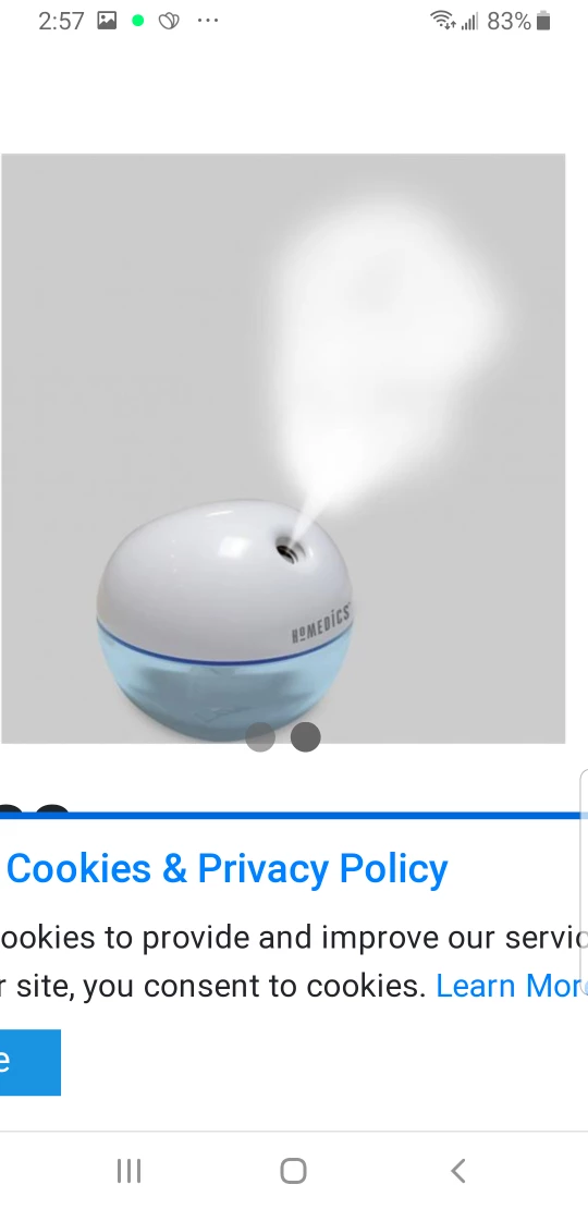 HO-MEDICS Portable Personal Humidifier, HUM-CM10, Ultrasonic image indicator(3)