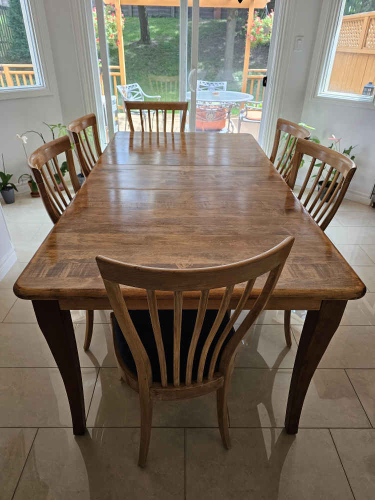 dinning table with 6 chairs - photo 2