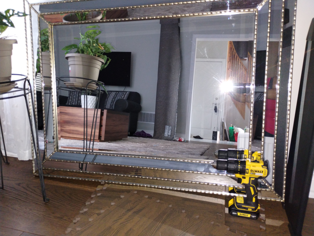 Silver framed mirror -stunning!! 36x47 inches