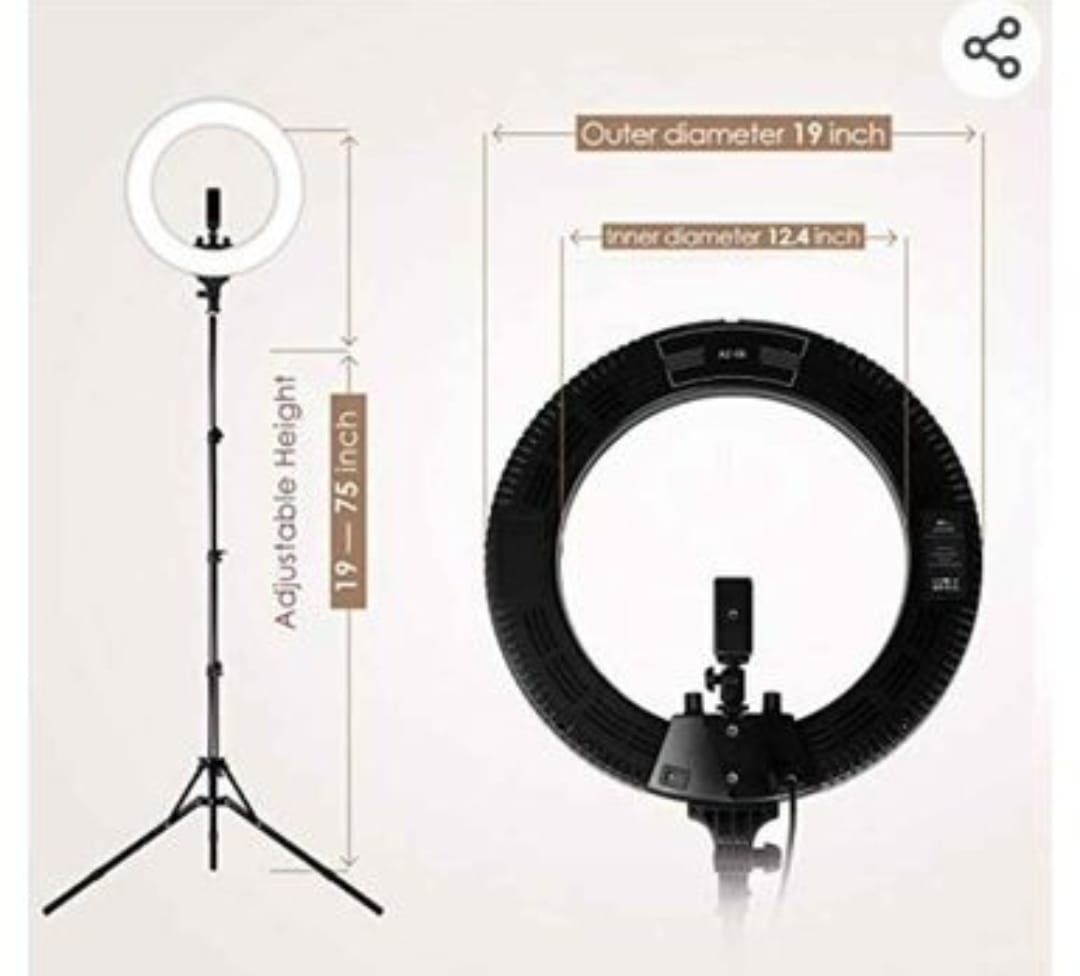 19" large Ring light with tall stand - photo 2