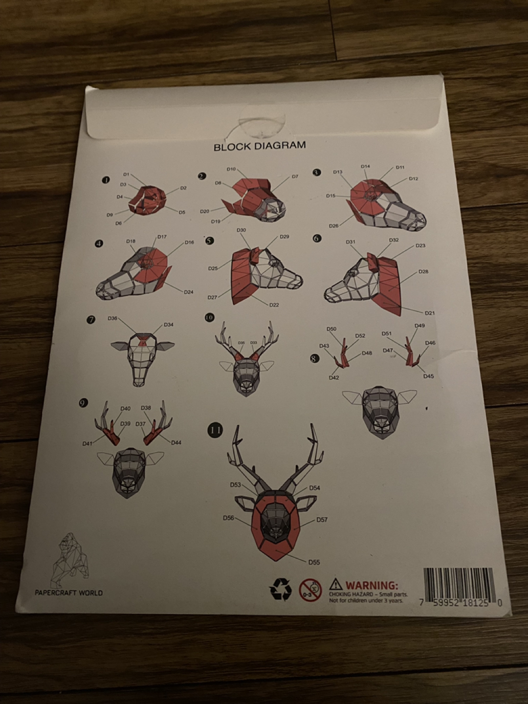 Deer Head - Paper Model image indicator(2)