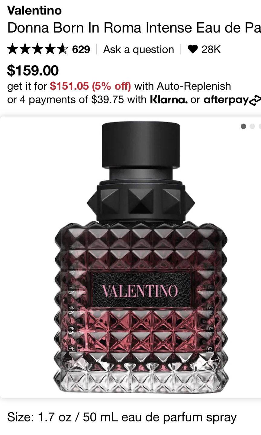 Valentino Born In Roma Intense Eau De Parfum 50ml