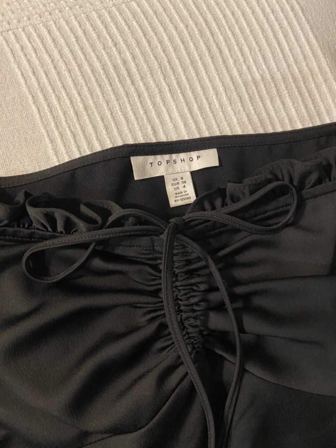 Topshop black sweetheart neckline blouse image indicator(3)