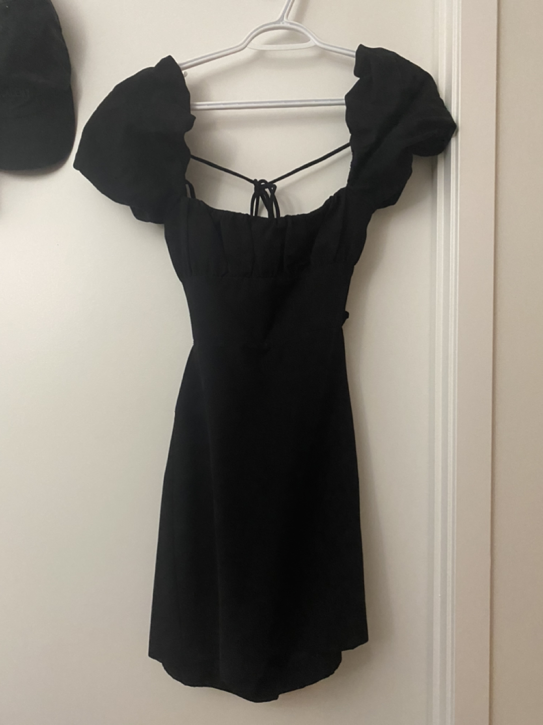 Zara Black Linen Dress Size XS thumbnail