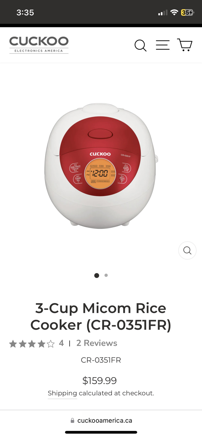 CUCKOO rice cooker
