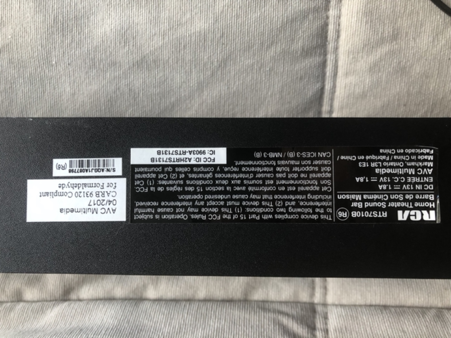RCA 37” Bluetooth sound bar - photo 2