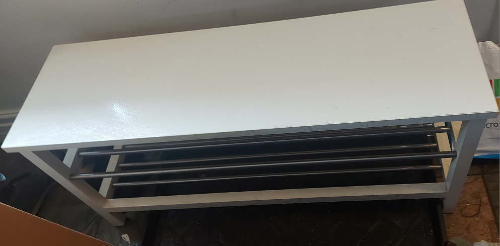 Bench with shoe storage