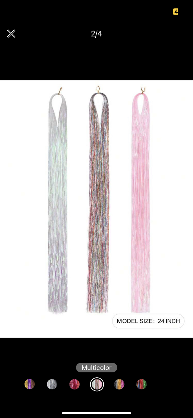 Synthetic hair extensions - 24 inches image indicator(2)